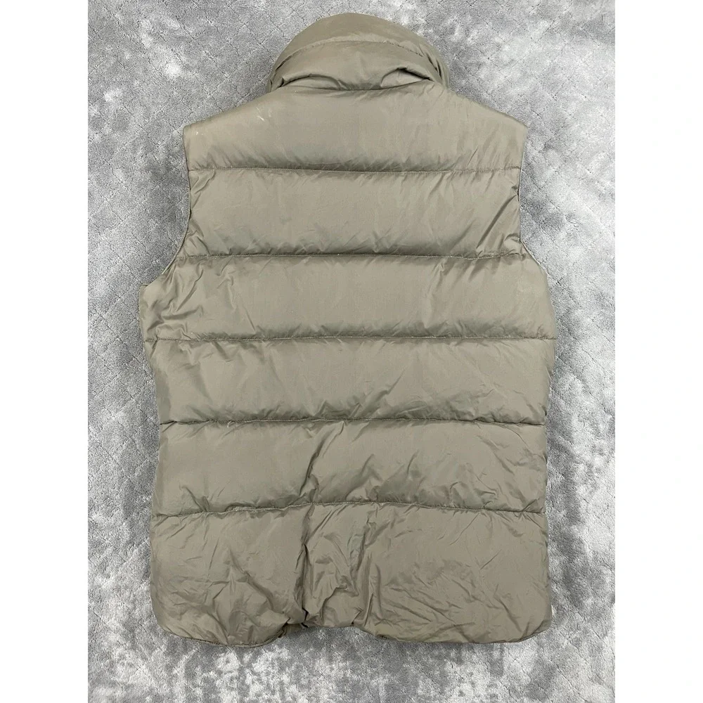Vintage Abercrombie &‎ Fitch Down Puffer Vest Small Green Brown AS IS Zipper
